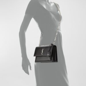 Sunset Medium YSL Shoulder Bag in Smooth Leather - Image 2