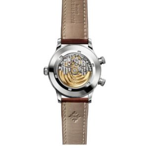 Patek Philippe Complication Calatrava Pilot Travel Time/ White Gold/ Blue Dial/ Brown Leather Strap (Ref# 5524G-001) - Image 7