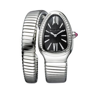 Stainless Steel Serpenti Tubogas 35mm Black Dial Ladies Watch 102824 - Image 1