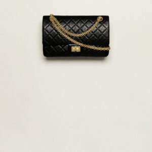 CHANEL - 2.55 Reissue 225 Flap Black Calfskin Quilted Ruthenium Hardware - Image 2