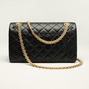 CHANEL - 2.55 Reissue 225 Flap Black Calfskin Quilted Ruthenium Hardware - Image 5