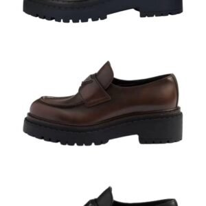 Prada Monolith Loafer Black Brushed Leather full range - Image 1