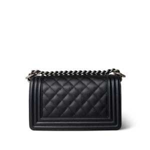 CHANEL Black Boy Bag Small Caviar Quilted Ruthenium Hardware - Image 3