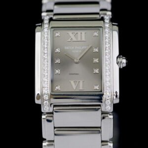 Patek Philippe Twenty~4 4910/10A-010 factory diamond setting Top condition grey dial - Image 1