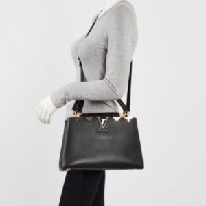 Louis Vuitton Black Taurillon Leather Flower Crown Capucines PM541906 Bag - Image 2