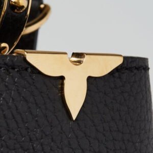 Louis Vuitton Black Taurillon Leather Flower Crown Capucines PM541906 Bag - Image 7