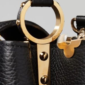 Louis Vuitton Black Taurillon Leather Flower Crown Capucines PM541906 Bag - Image 9