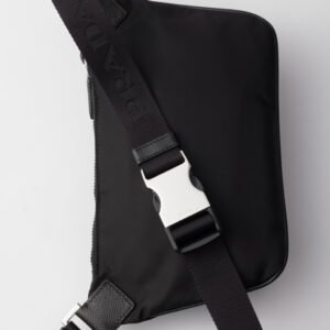 Re-Nylon and Saffiano leather shoulder bag - Image 3