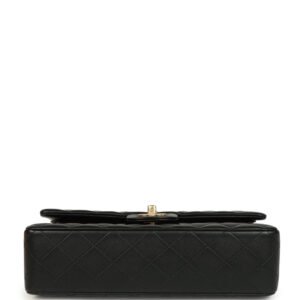 Chanel Medium Classic Double Flap Black Lambskin Gold Hardware - Image 11