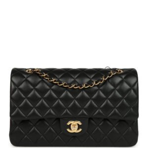 Chanel Medium Classic Double Flap Black Lambskin Gold Hardware - Image 1
