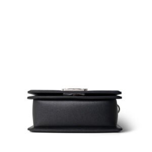 CHANEL Black Boy Bag Small Caviar Quilted Ruthenium Hardware - Image 8