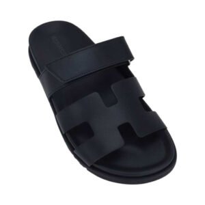 Hermes Chypre Sandal Black Calfskin Velcro full range - Image 5