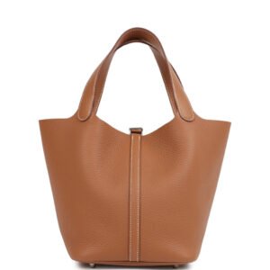 Hermès Picotin Lock 22 Gold Clemence Palladium Hardware - Image 5