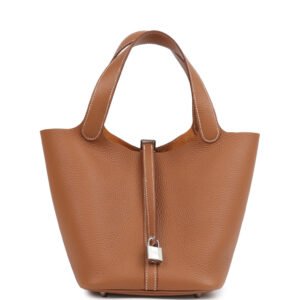 Hermès Picotin Lock 22 Gold Clemence Palladium Hardware - Image 1