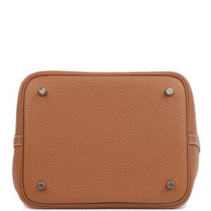 Hermès Picotin Lock 22 Gold Clemence Palladium Hardware - Image 6