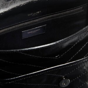 Saint Laurent Niki Medium Flap YSL Shoulder Bag in Crinkled Leather - Image 6