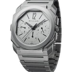 Octo Finissimo Extra-Thin Grey Ceramic & Titanium Bracelet Chronograph Watch - Image 1