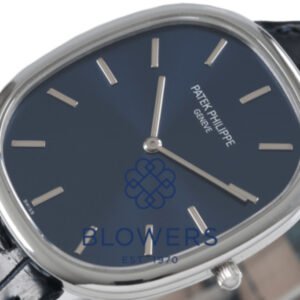 Patek Philippe Golden Ellipse 5738P-001, Platinum, Sunburst Blue Dial, 39 mm - Image 3