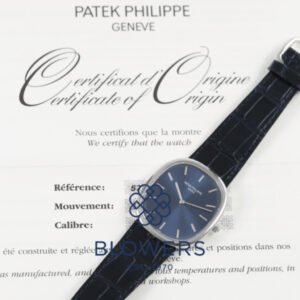 Patek Philippe Golden Ellipse 5738P-001, Platinum, Sunburst Blue Dial, 39 mm - Image 5