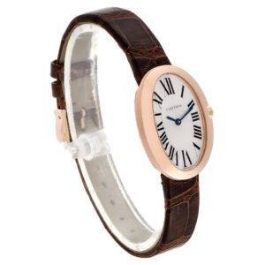 Cartier Baignoire Silver Dial Rose Gold Ladies Watch W8000007 - Image 4