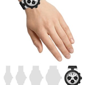 Two-Tone Aluminium-Titanium & Rubber Chronograph Bracelet Watch - Image 2