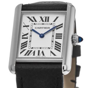 Cartier  Tank Must Large Silver Dial Leather Strap Women's Watch WSTA0041 - Image 3
