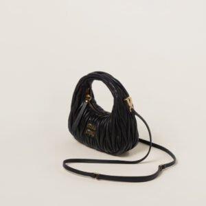 Miu Miu Wander matelassé nappa leather hobo mini-bag - Image 3