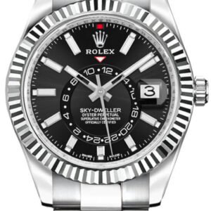 Rolex Sky-Dweller White Gold Fluted Bezel Men's Luxury Watch 326934 - Image 1