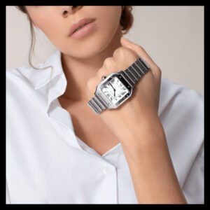 Cartier Santos de Cartier, Medium Model Reference#: WSSA0029, 42 mm x 35 mm, Stainless Steel - Image 4