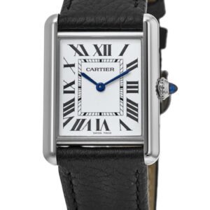 Cartier  Tank Must Large Silver Dial Leather Strap Women's Watch WSTA0041 - Image 1