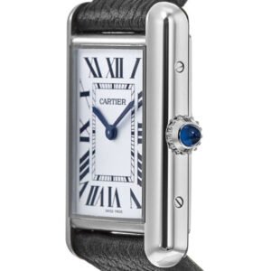 Cartier  Tank Must Large Silver Dial Leather Strap Women's Watch WSTA0041 - Image 5