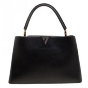 Louis Vuitton Black Taurillon Leather Capucines MM Bag - Image 1