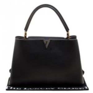 Louis Vuitton Black Taurillon Leather Capucines MM Bag - Image 7