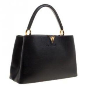 Louis Vuitton Black Taurillon Leather Capucines MM Bag - Image 10